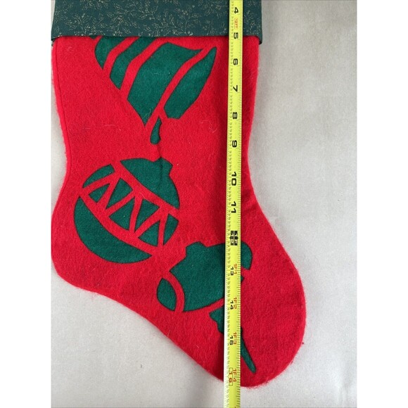 Vintage Christmas Stocking Red/Green,‎ 16” Tall - Picture 3 of 4